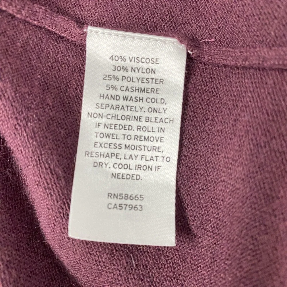 NWT Halogen‎ Cardigan Duster Sweater Womens 3X Burgundy Stem Open Front Pockets